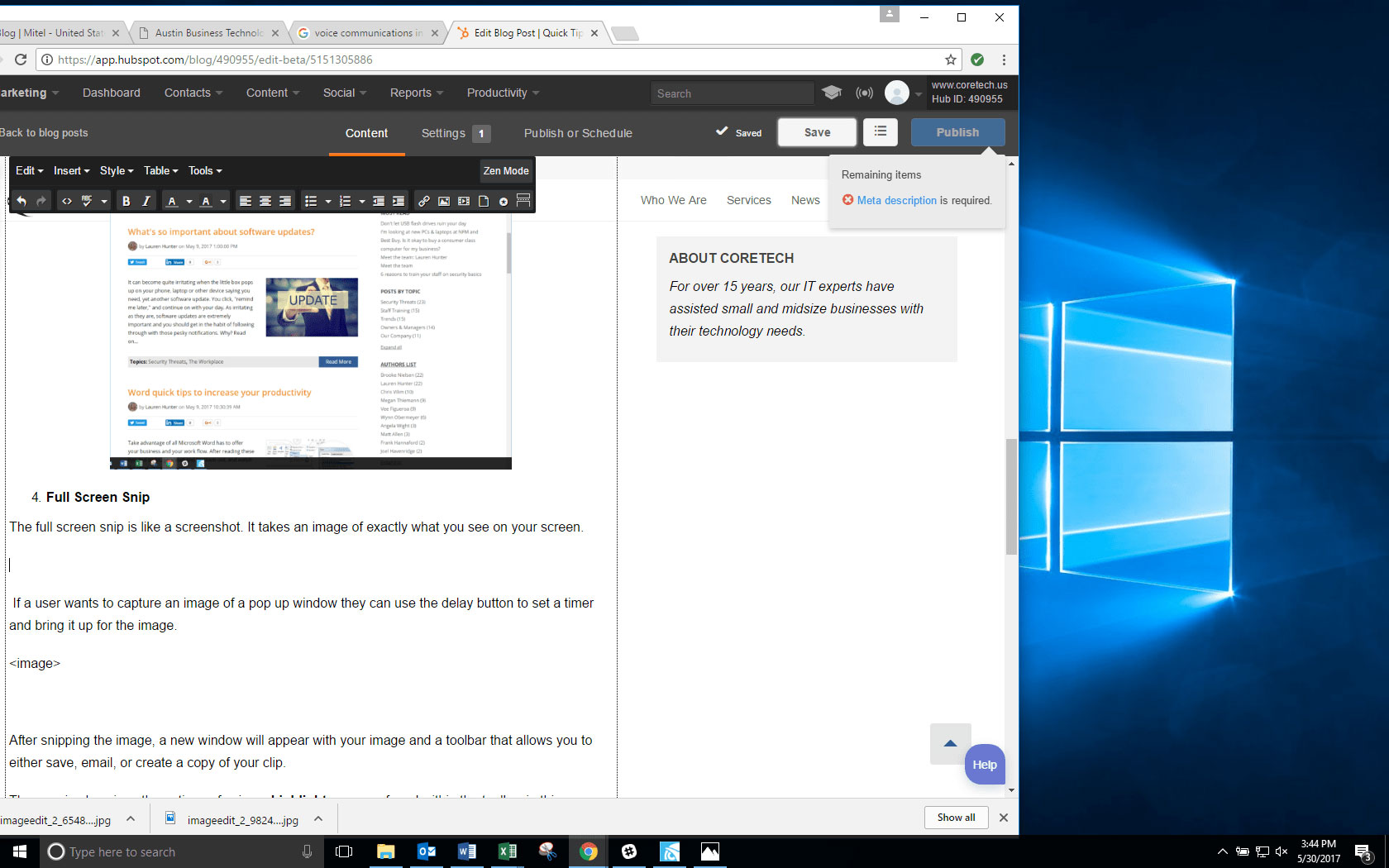 windows snip with annotations
