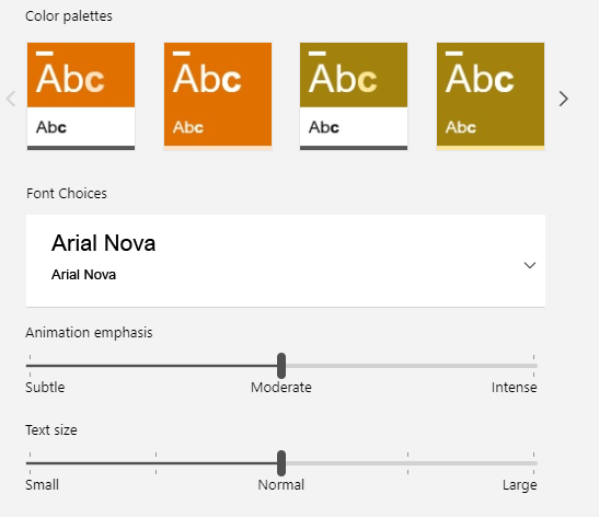 microsoft sway style options