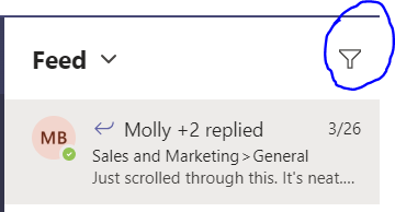 Microsoft Teams Activity Feed