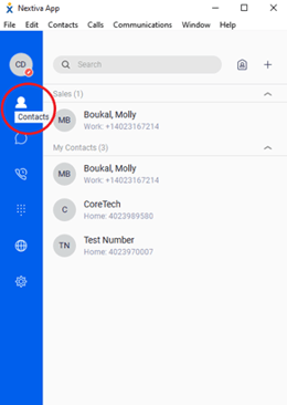 how to access contacts within the app