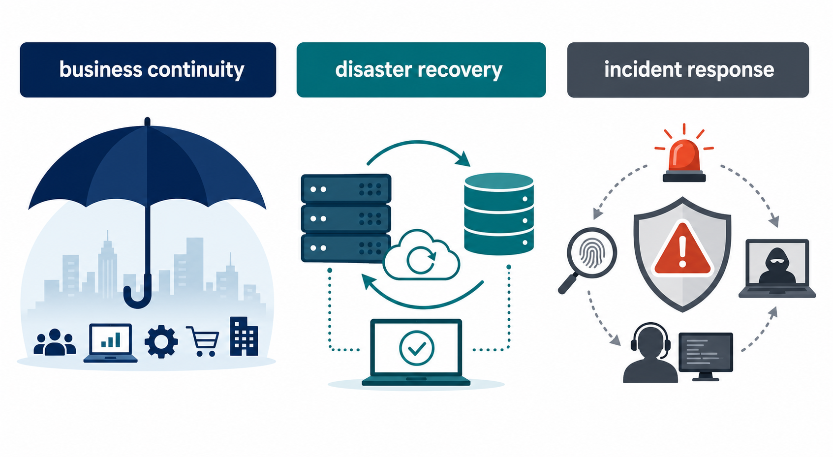 What is Business Continuity vs. Disaster Recovery? + Incident Response - Featured Image