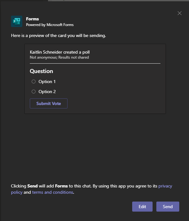 polls in microsoft teams